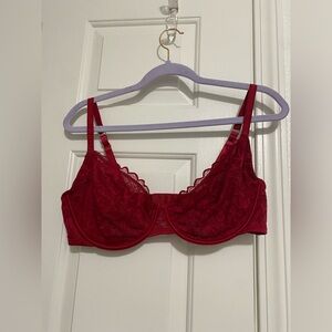 Primark red lace bra